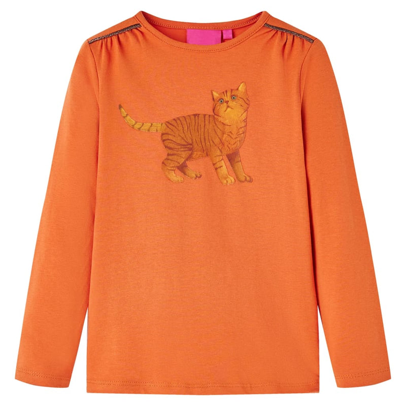 Load image into Gallery viewer, Vidaxl kindershirt met lange mouwen 104 oranjebruin
