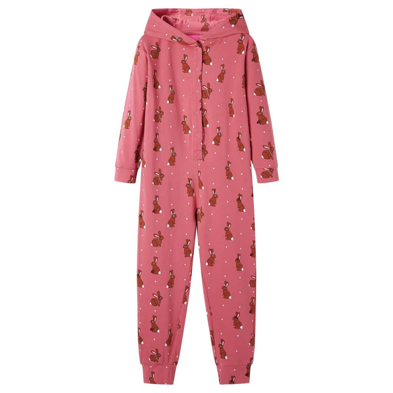 Load image into Gallery viewer, VidaXL Kinderonesie met capuchon 116 oudroze