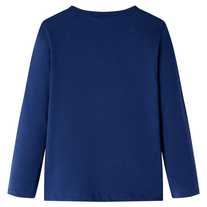 Load image into Gallery viewer, Vidaxl kindershirt met lange mouwen 128 marineblauw