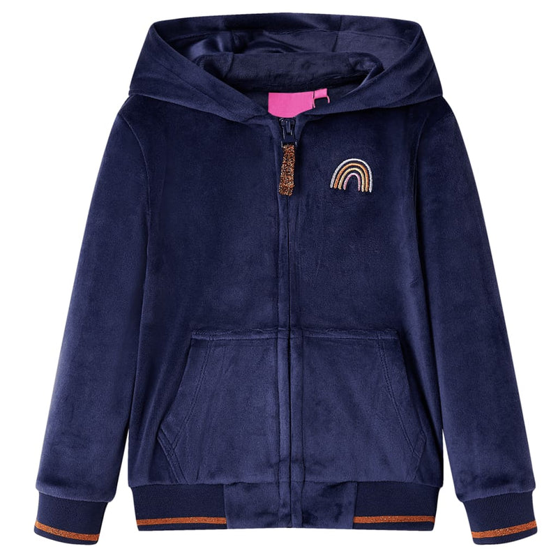Load image into Gallery viewer, Vidaxl kinderjas met capuchon 128 marineblauw