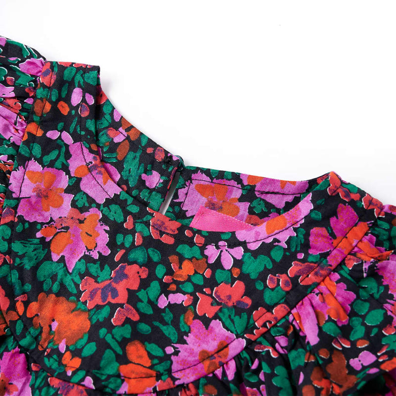 Load image into Gallery viewer, VidaXL Kinderjurk met lange mouwen 128 felroze