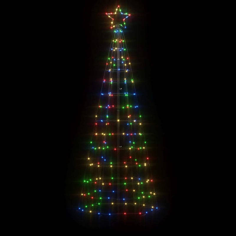 Load image into Gallery viewer, Vidaxl led-kerstboom met spikes 220 leds kleurrijk 180 cm