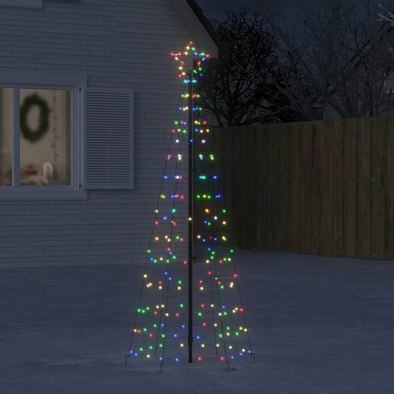Load image into Gallery viewer, Vidaxl led-kerstboom met spikes 220 leds kleurrijk 180 cm