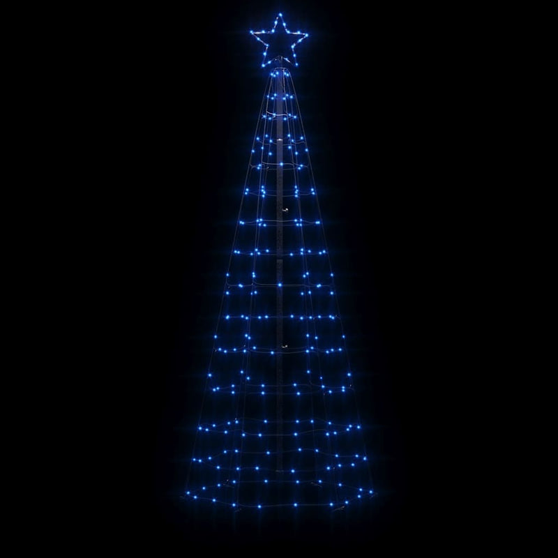 Load image into Gallery viewer, VidaXL Lichtkegel met grondpinnen 220 blauwe LED's 180 cm