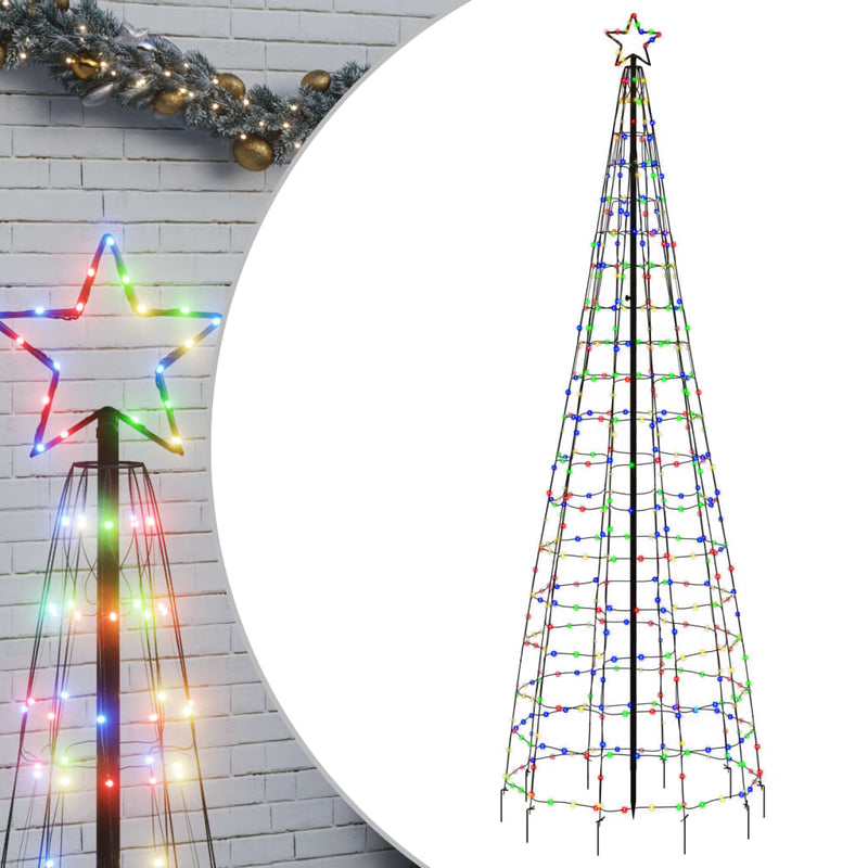 Load image into Gallery viewer, Vidaxl led-kerstboom met spikes 570 leds kleurrijk 300 cm