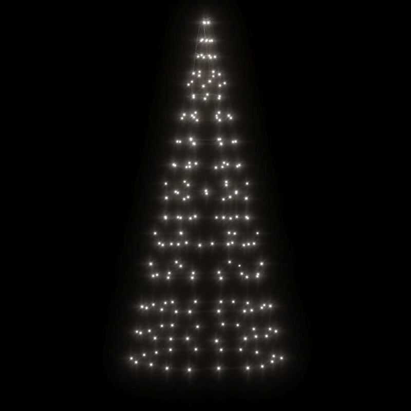 Load image into Gallery viewer, Vidaxl led-kerstboom aan vlaggenmast 200 led's koud wit 180 cm