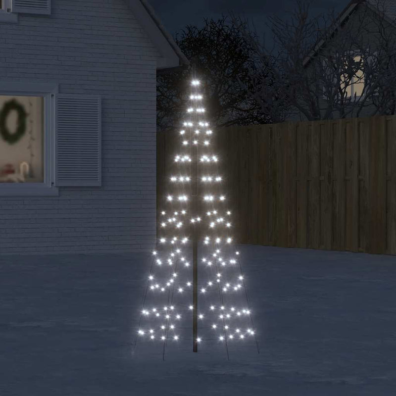 Load image into Gallery viewer, Vidaxl led-kerstboom aan vlaggenmast 200 led's koud wit 180 cm