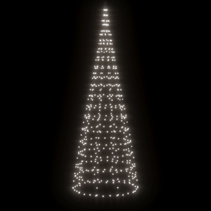 Load image into Gallery viewer, Vidaxl led-kerstboom aan vlaggenmast 550 leds koud wit 300 cm
