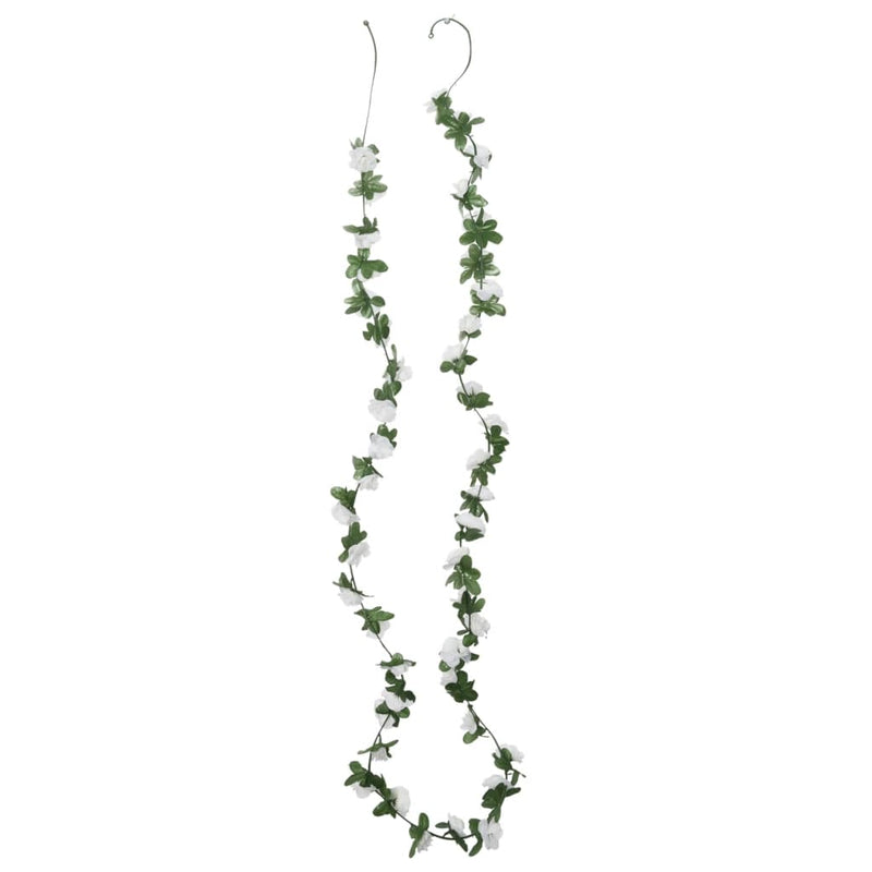 Load image into Gallery viewer, Vidaxl kerstslingers met bloemen 6 st 250 cm lente wit