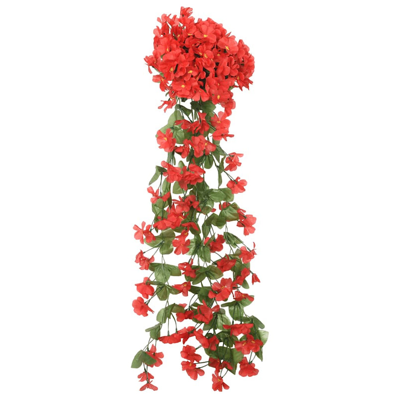 Load image into Gallery viewer, Vidaxl kerstslingers met bloemen 3 st 85 cm rood