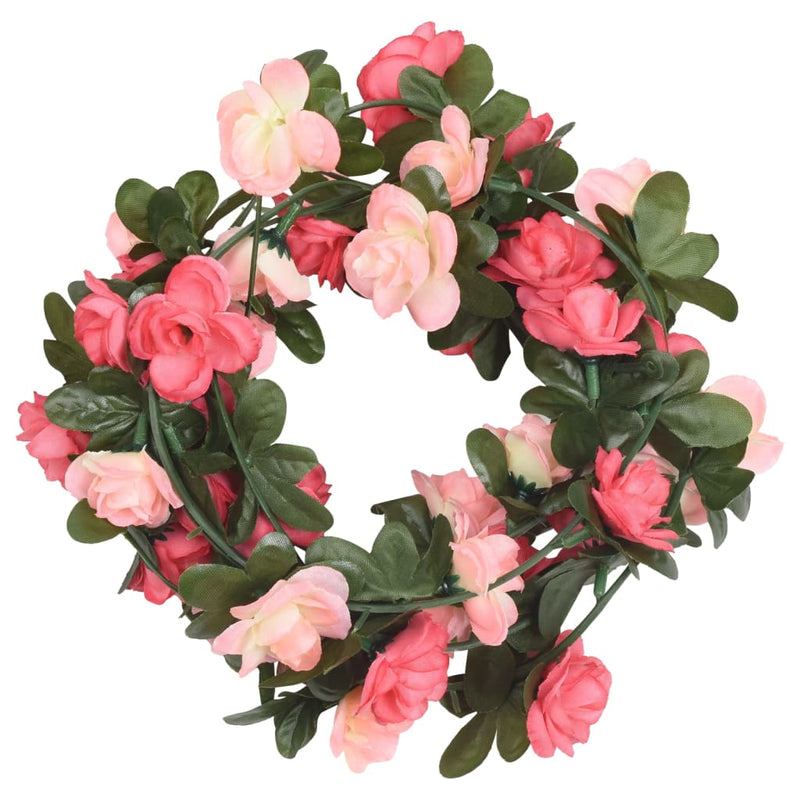 Load image into Gallery viewer, Vidaxl kerstslingers met bloemen 6 st 240 cm rozé