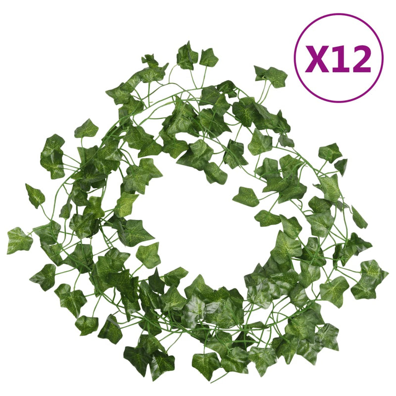 Load image into Gallery viewer, Vidaxl kerstslingers klimop 12 st 200 cm groen