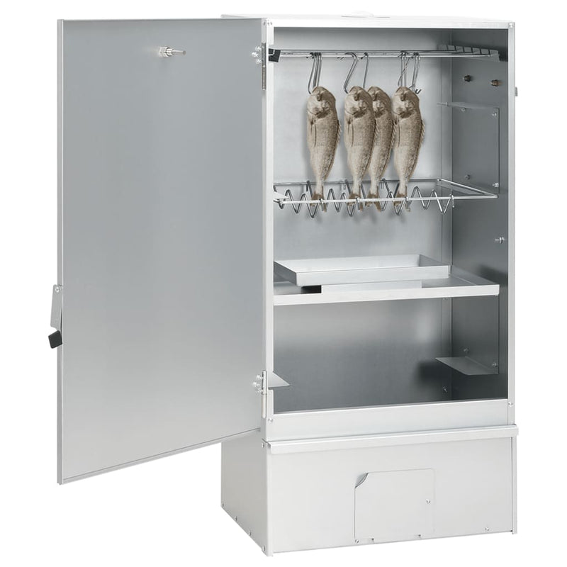 Afbeelding laden in galerijviewer, Vidaxl bbq-rookoven met koude rookgenerator gegalvaniseerd staal