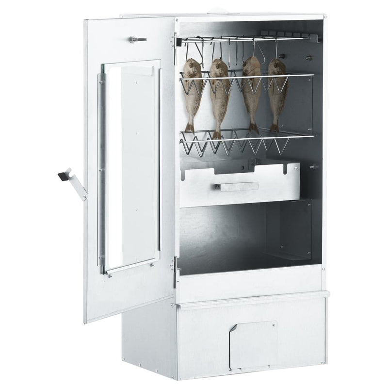 Afbeelding laden in galerijviewer, Vidaxl bbq-rookoven met koude rookgenerator gegalvaniseerd staal