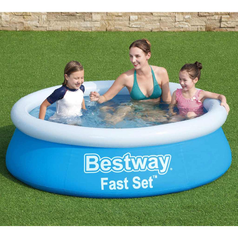 Load image into Gallery viewer, Bestway fast set zwembad opblaasbaar rond 183x51 cm blauw