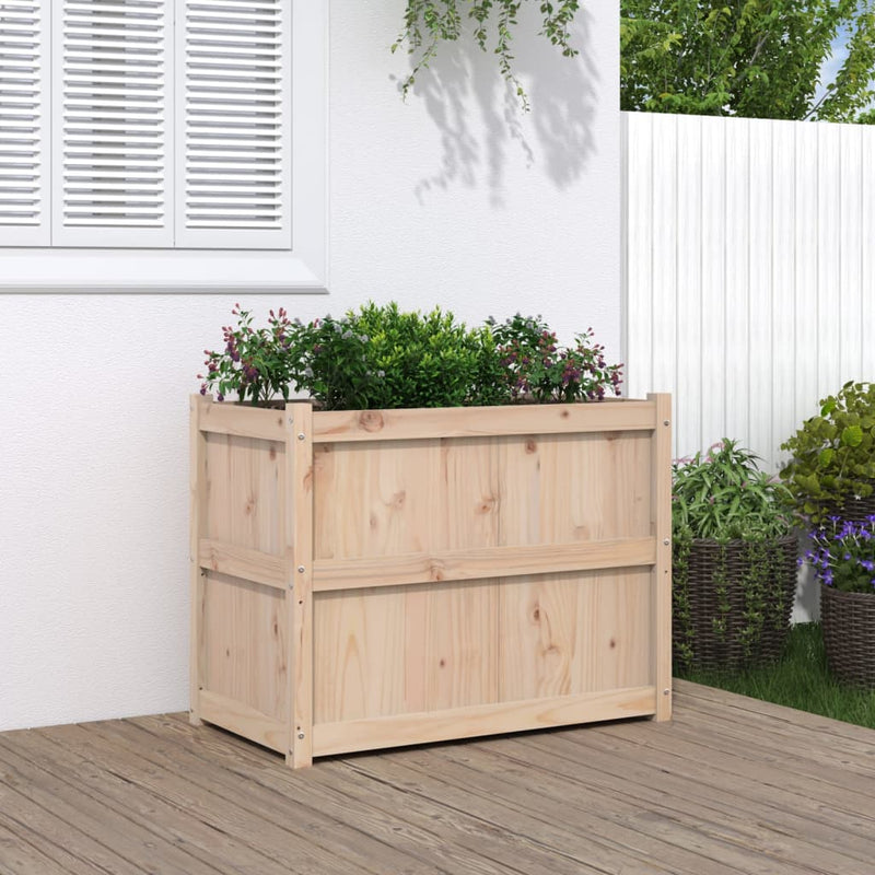 Load image into Gallery viewer, Vidaxl plantenbak 90x50x70 cm massief grenenhout