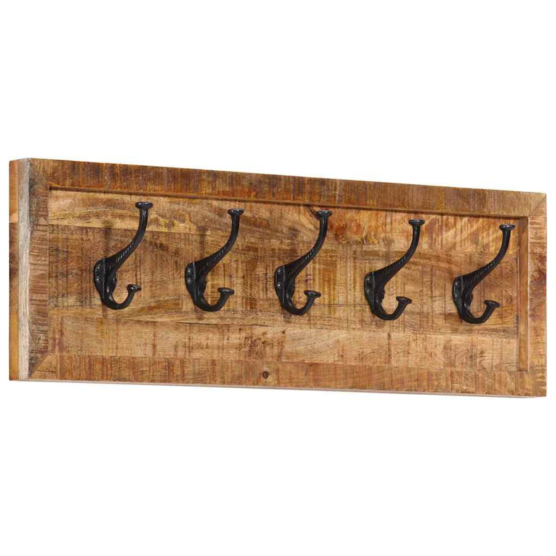 Load image into Gallery viewer, Vidaxl wandkapstok met 5 haken massief mangohout