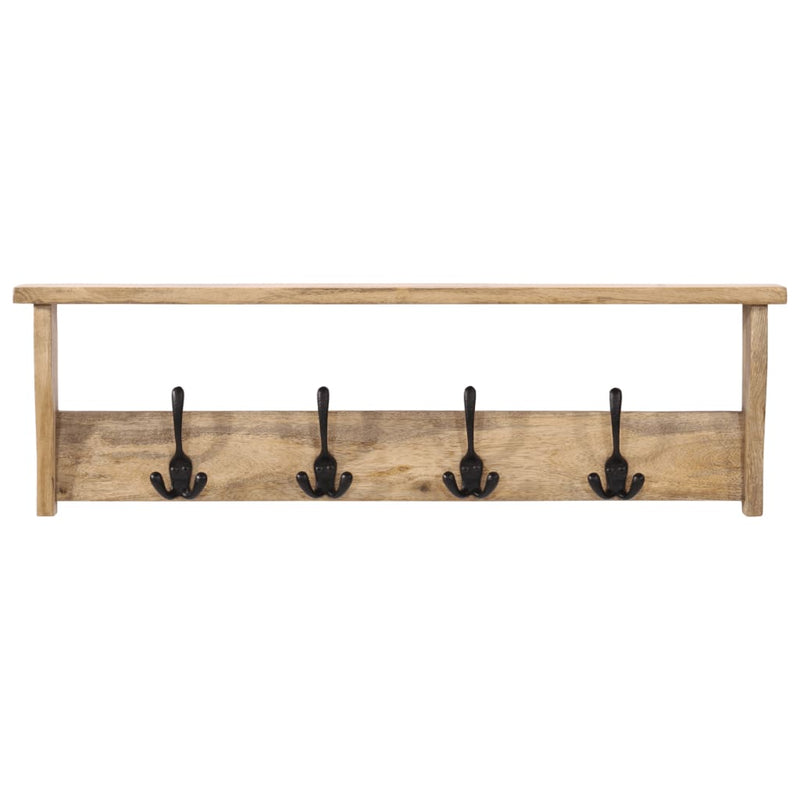 Load image into Gallery viewer, Vidaxl wandkapstok met 4 haken massief mangohout