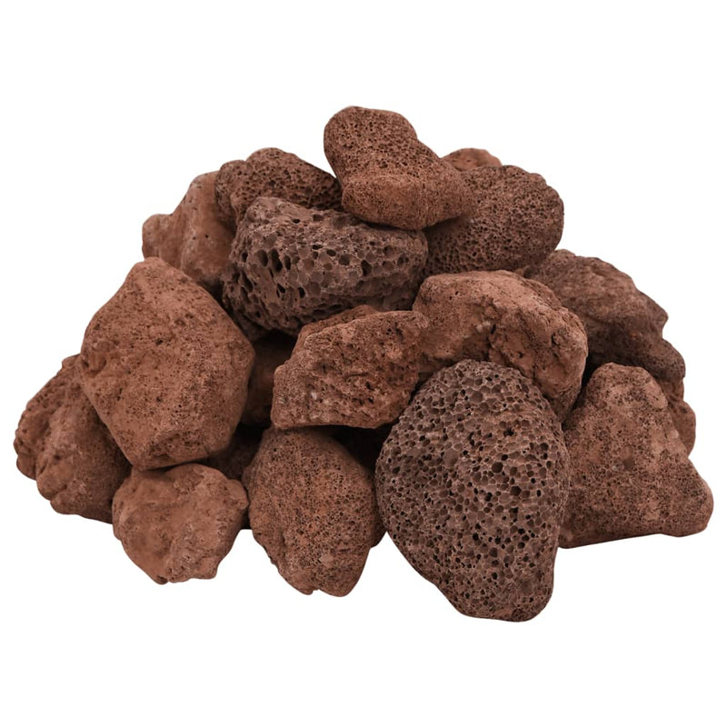 Afbeelding laden in galerijviewer, Vidaxl lavastenen 10 kg 5-8 cm rood