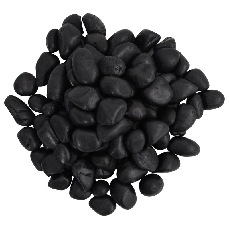 Load image into Gallery viewer, Vidaxl kiezelstenen gepolijst 2-5 cm 25 kg zwart