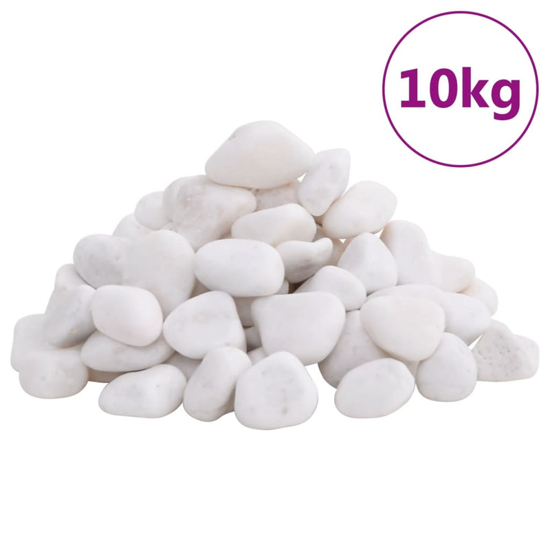 Afbeelding laden in galerijviewer, Vidaxl kiezelstenen gepolijst 2-5 cm 10 kg wit