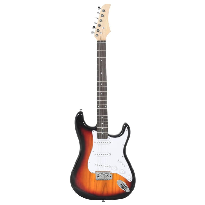 Load image into Gallery viewer, Vidaxl gitaar voor beginners elektrisch met tas 4 4 39 bruin en wit