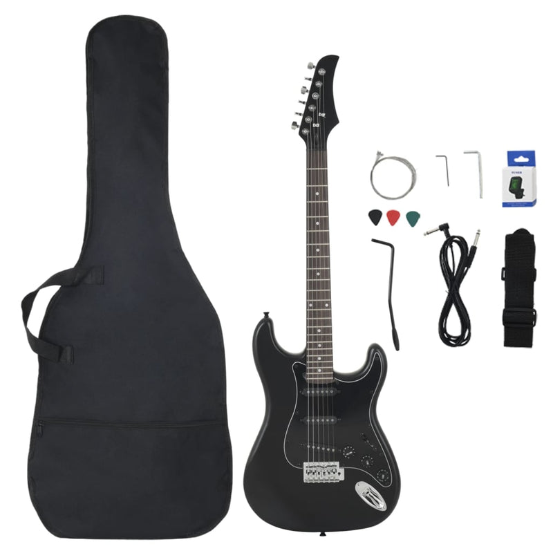 Load image into Gallery viewer, VidaXL Gitaar voor beginners elektrisch met tas 4 4 39 zwart