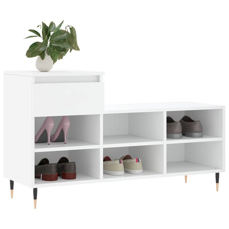 Load image into Gallery viewer, Vidaxl schoenenkast 102x36x60 cm bewerkt hout wit