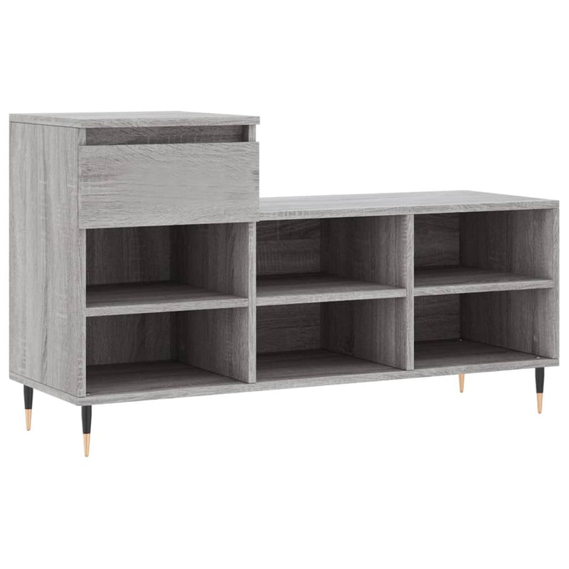 Load image into Gallery viewer, Vidaxl schoenenkast 102x36x60 cm bewerkt hout sonoma grijs