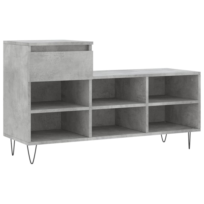 Load image into Gallery viewer, Vidaxl schoenenkast 102x36x60 cm bewerkt hout betongrijs