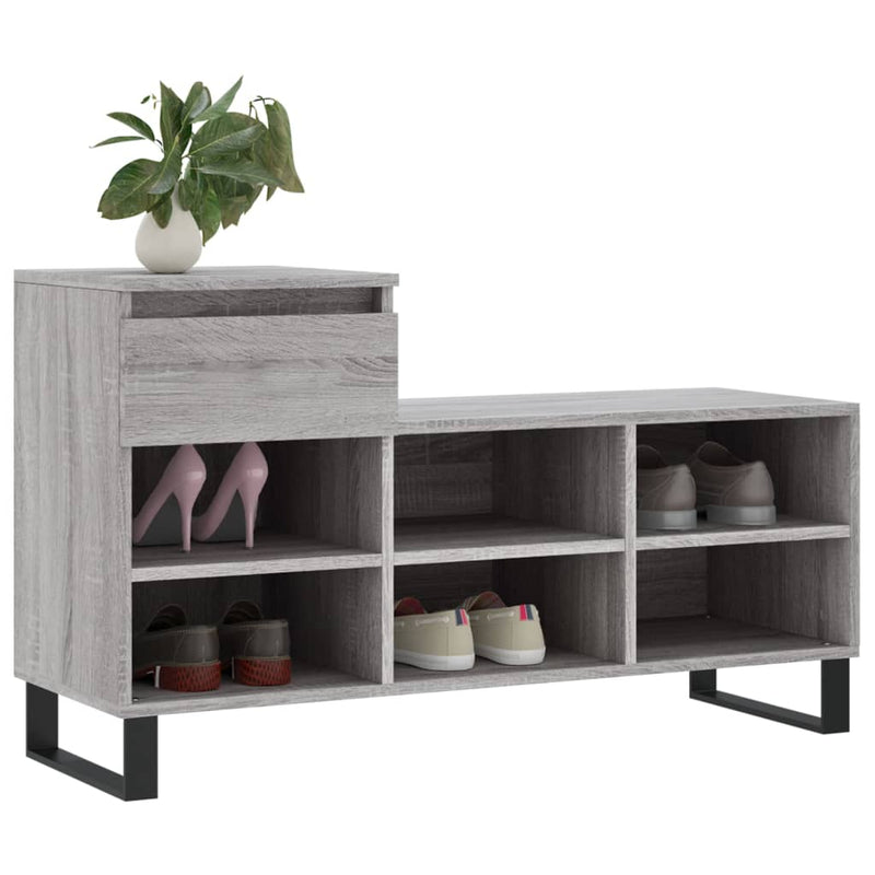 Load image into Gallery viewer, Vidaxl schoenenkast 102x36x60 cm bewerkt hout sonoma grijs