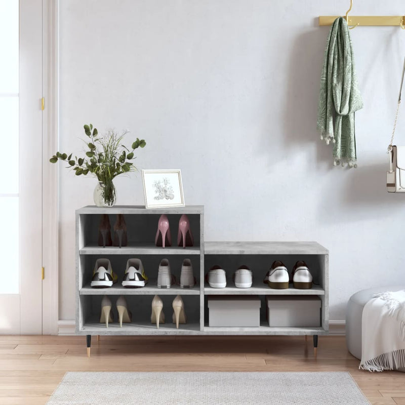 Load image into Gallery viewer, Vidaxl schoenenkast 102x36x60 cm bewerkt hout betongrijs