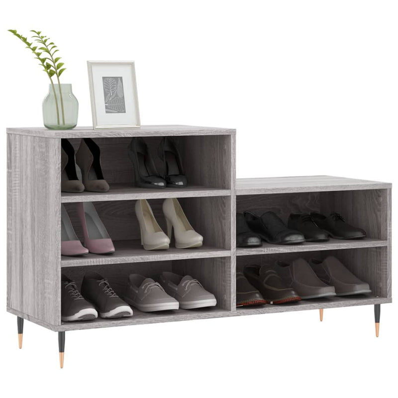 Load image into Gallery viewer, Vidaxl schoenenkast 102x36x60 cm bewerkt hout sonoma grijs