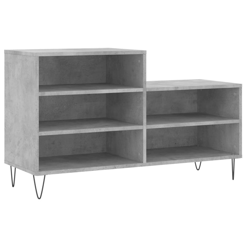 Load image into Gallery viewer, Vidaxl schoenenkast 102x36x60 cm bewerkt hout betongrijs