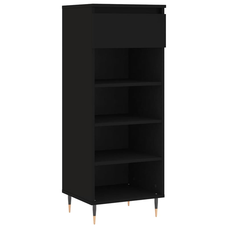 Load image into Gallery viewer, Vidaxl schoenenkast 40x36x105 cm bewerkt hout zwart