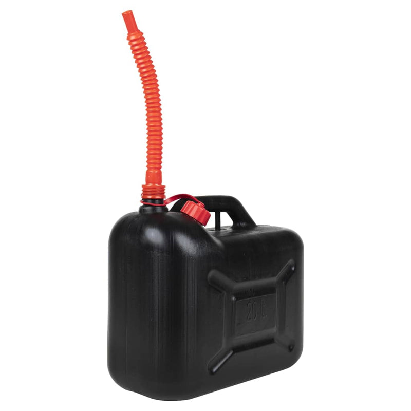 Load image into Gallery viewer, Vidaxl brandstoftanks 3 st met flexibel mondstuk zwart 20 l kunststof