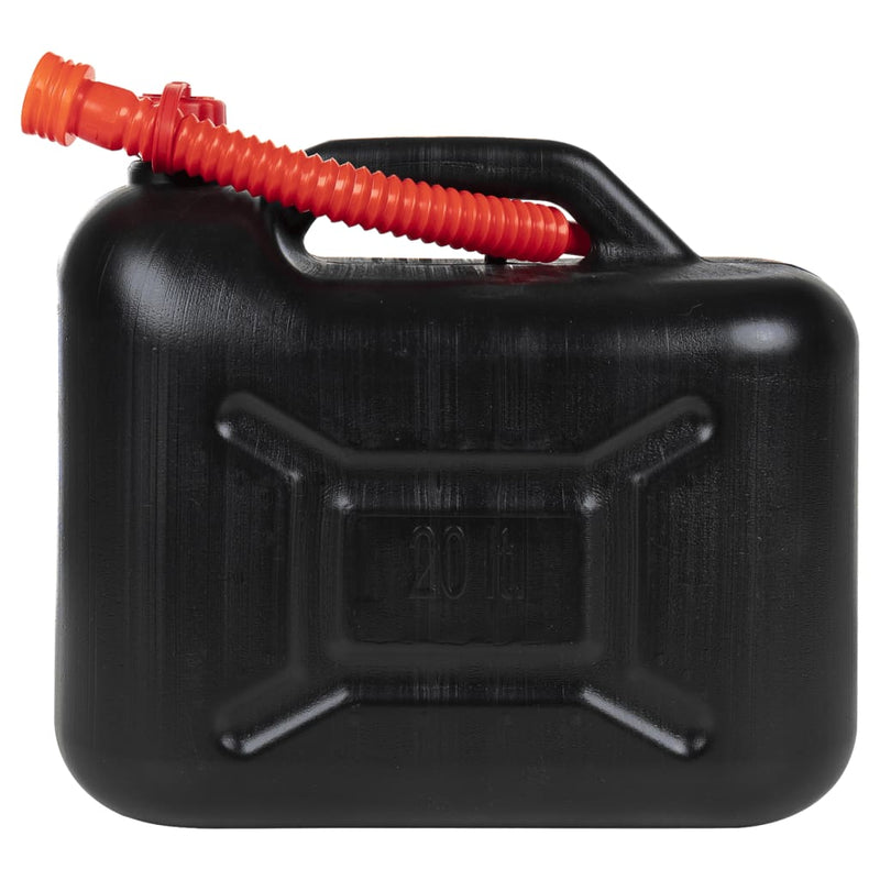 Load image into Gallery viewer, Vidaxl brandstoftanks 3 st met flexibel mondstuk zwart 20 l kunststof