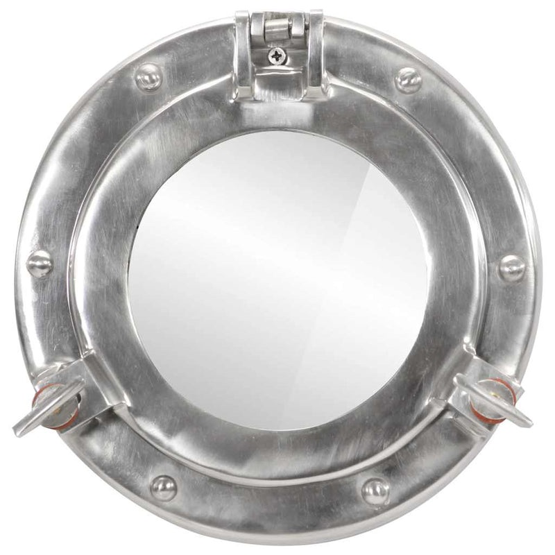 Afbeelding laden in galerijviewer, Vidaxl wandspiegel patrijspoort ø23 cm aluminium en glas