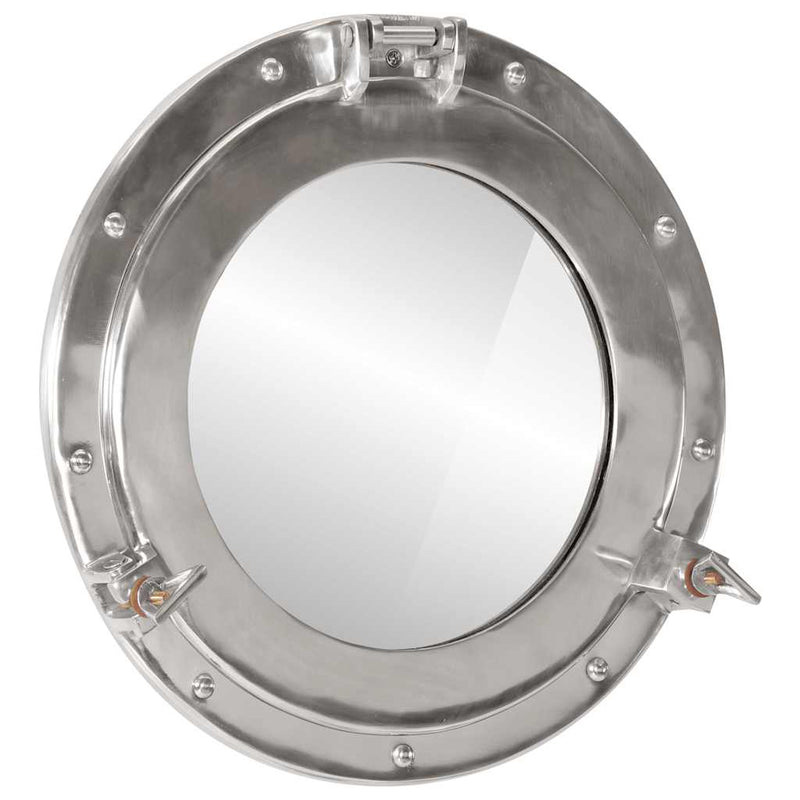 Load image into Gallery viewer, VidaXL Wandspiegel patrijspoort Ø38 cm aluminium en glas
