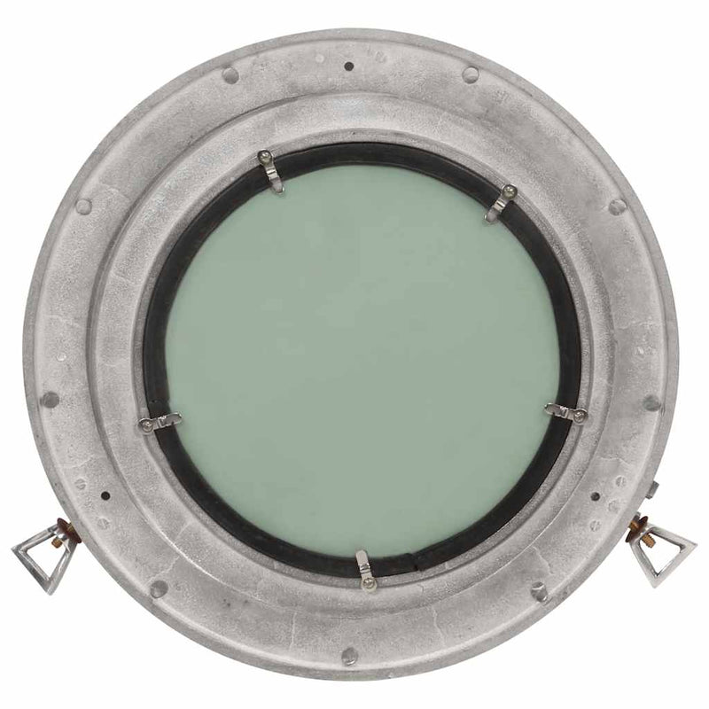 Load image into Gallery viewer, VidaXL Wandspiegel patrijspoort Ø38 cm aluminium en glas