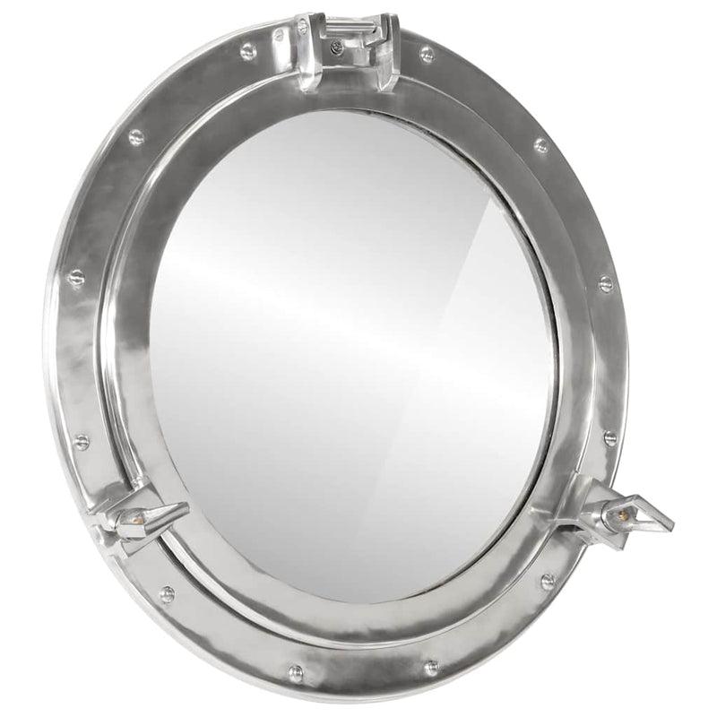 Load image into Gallery viewer, Vidaxl wandspiegel patrijspoort ø50 cm aluminium en glas