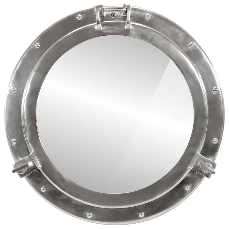Load image into Gallery viewer, Vidaxl wandspiegel patrijspoort ø50 cm aluminium en glas