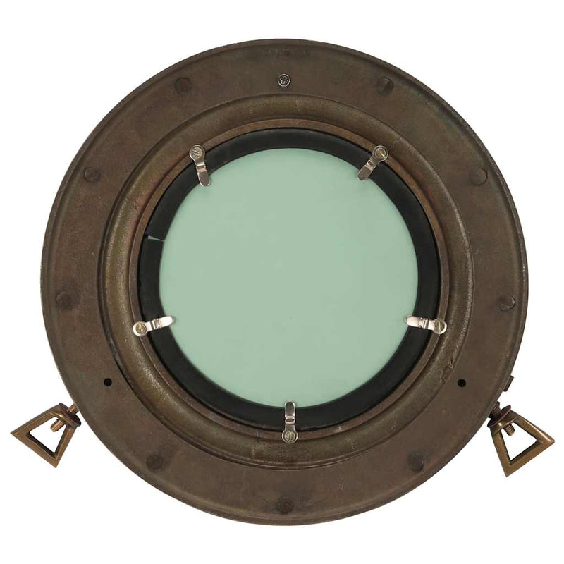 Afbeelding laden in galerijviewer, Vidaxl wandspiegel patrijspoort ø30 cm aluminium en glas