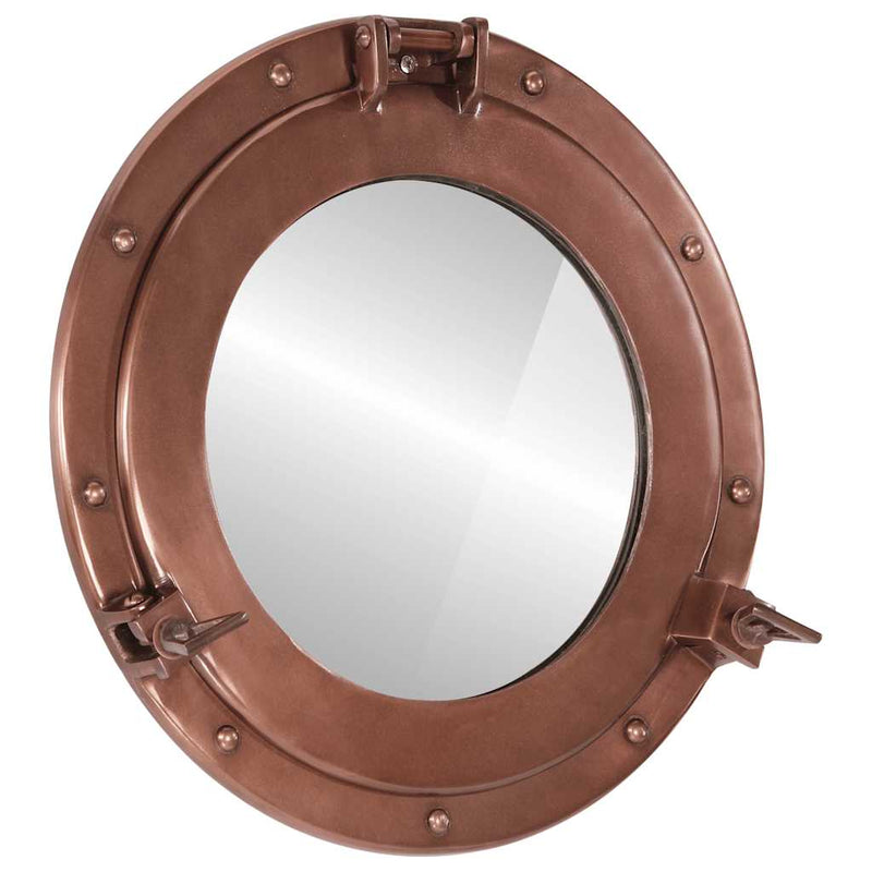 Load image into Gallery viewer, Vidaxl wandspiegel patrijspoort ø38 cm aluminium en glas
