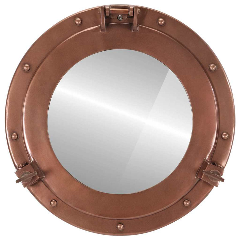 Load image into Gallery viewer, Vidaxl wandspiegel patrijspoort ø38 cm aluminium en glas