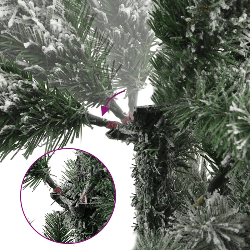 Load image into Gallery viewer, Vidaxl kunstkerstboom met scharnieren en sneeuw 240 cm