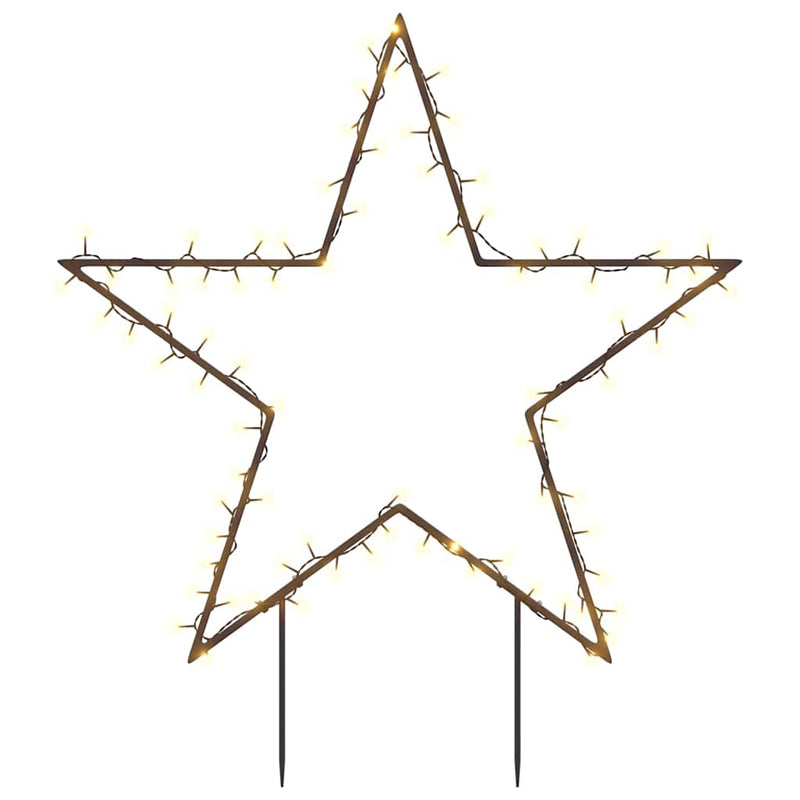 Load image into Gallery viewer, Vidaxl kerstverlichting ster met grondpinnen 80 led's 60 cm