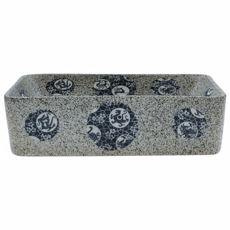 Load image into Gallery viewer, Vidaxl opzetwasbak rechthoekig 46x35,5x13 cm keramiek meerkleurig