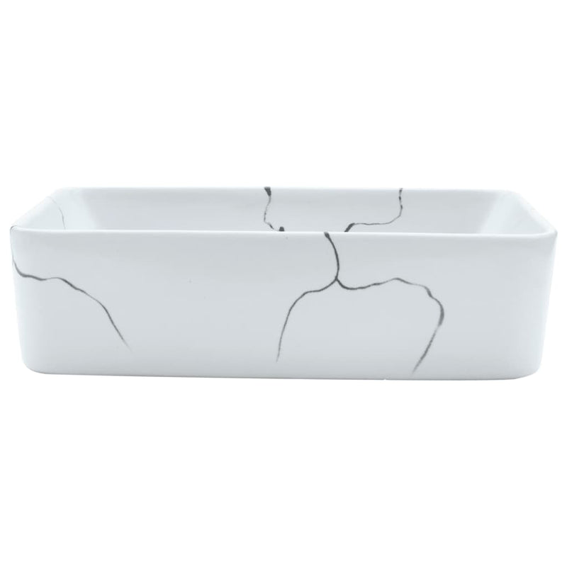 Load image into Gallery viewer, Vidaxl opzetwasbak rechthoekig 46x35,5x13 cm keramiek wit