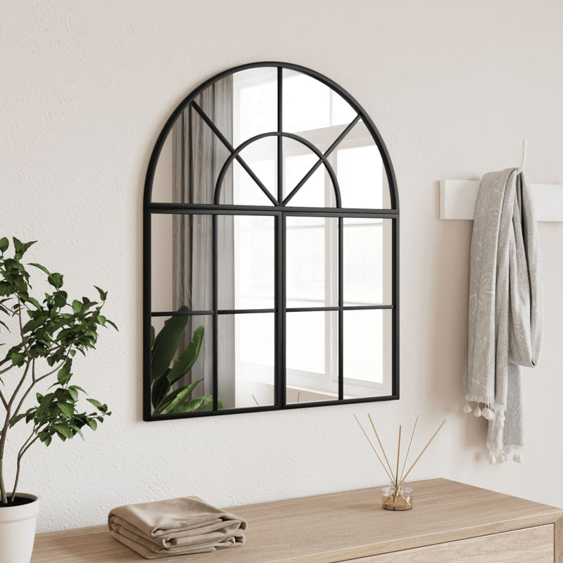 Load image into Gallery viewer, VidaXL Wandspiegel boog 60x70 cm ijzer zwart